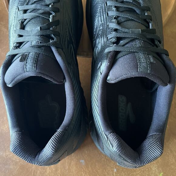 Brooks Addiction Walker 2 Black Leather Walking Shoes Sneakers Men\'s 12.5 2E main image 5